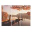 3 piece Lakeside Autumn Jetty Triptych Canvas 