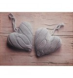 Knitted Hearts Canvas.