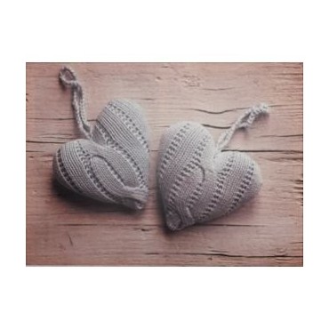 Knitted Hearts Canvas.