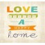 Happy Home Wall art Canvas 50x40x1.8cm