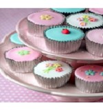 Pink Cup Cakes Canvas Wall Art